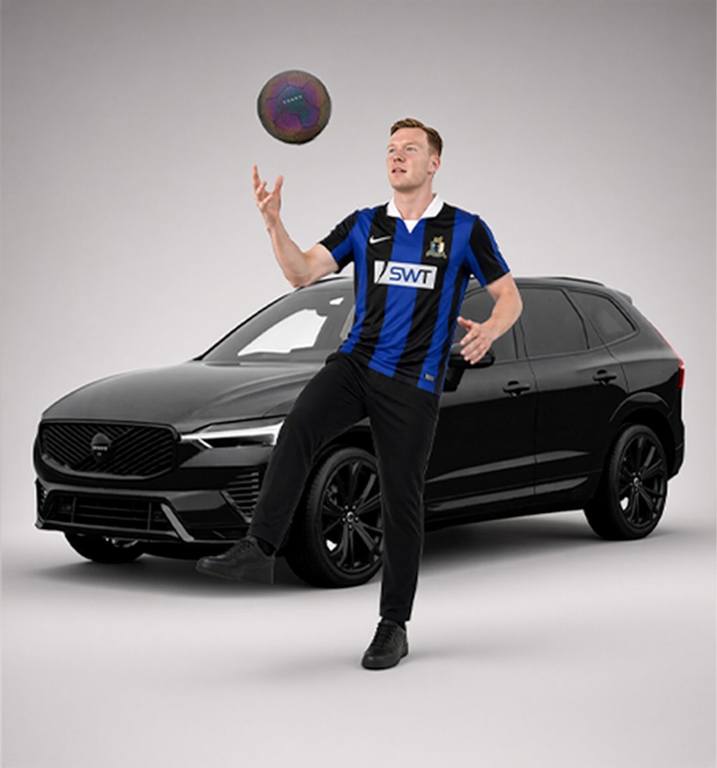 Volvo XC60 Black Edition mit Eintracht-Trier-Spieler